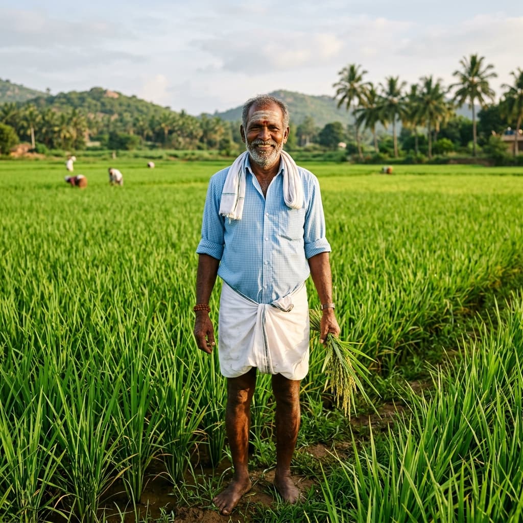 Farmer working